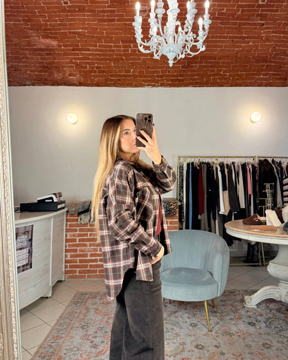 Camicia oversize in flanella