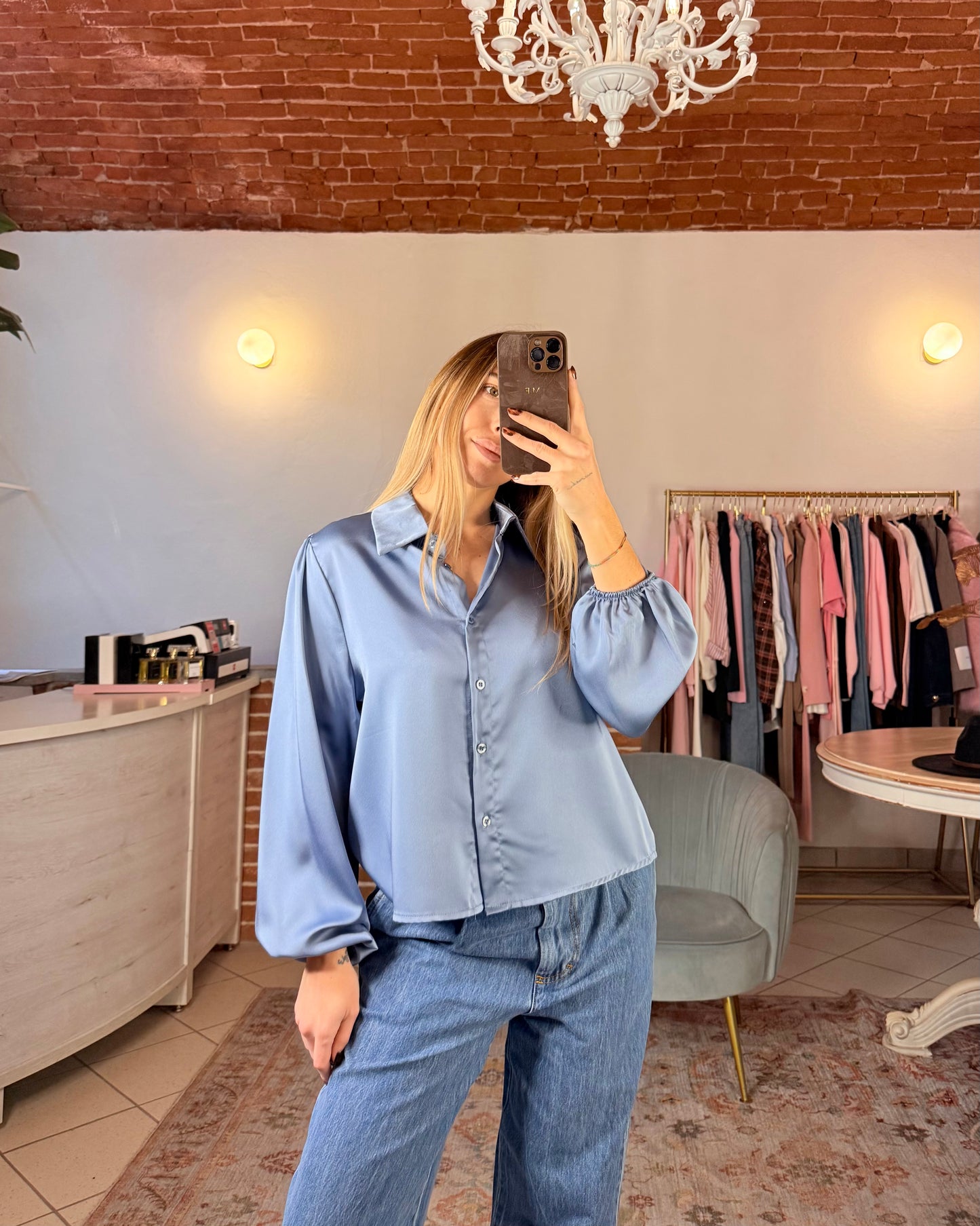 Camicia in raso