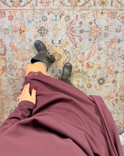 Abito drappeggiato con pizzo