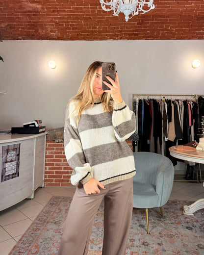 Maglione over a righe