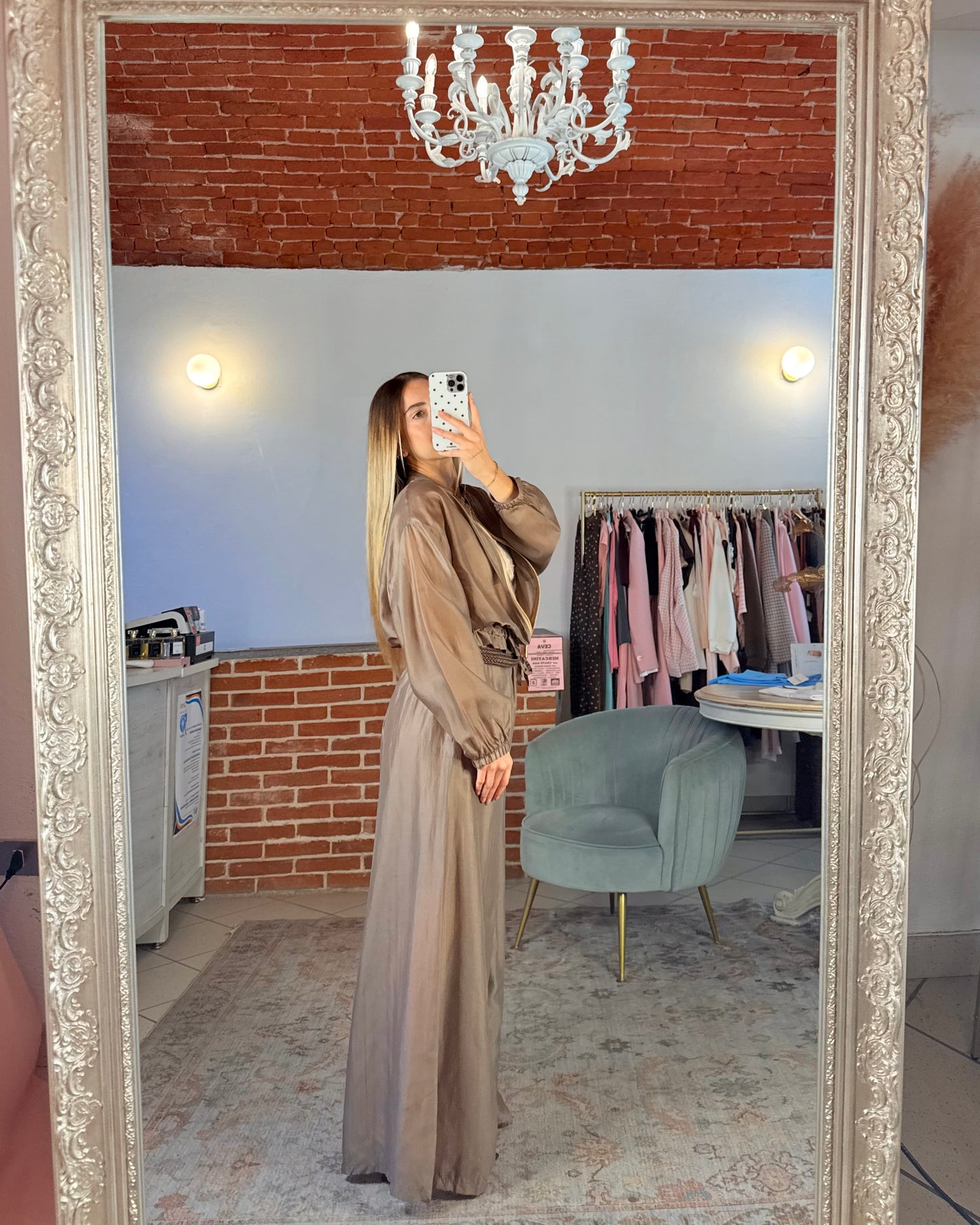 Pantalone ampio velato