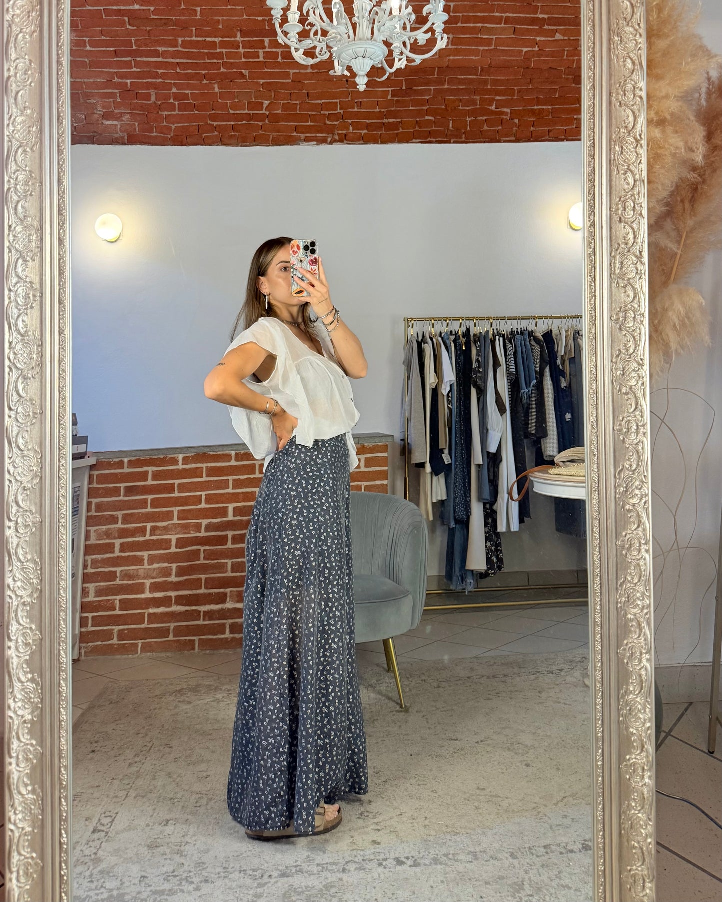 Pantalone ampio fantasia