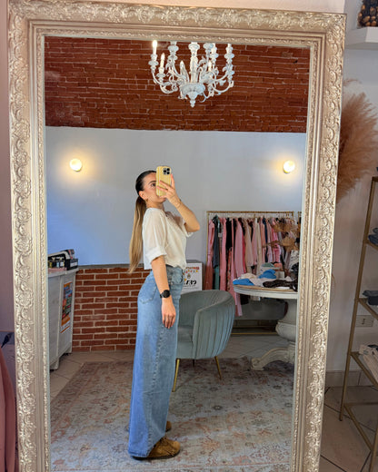 Jeans wide leg elasticizzato
