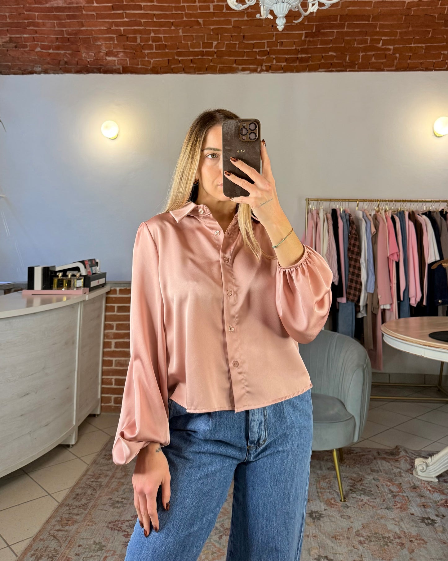 Camicia in raso
