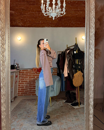Jeans straight con doppia chiusura