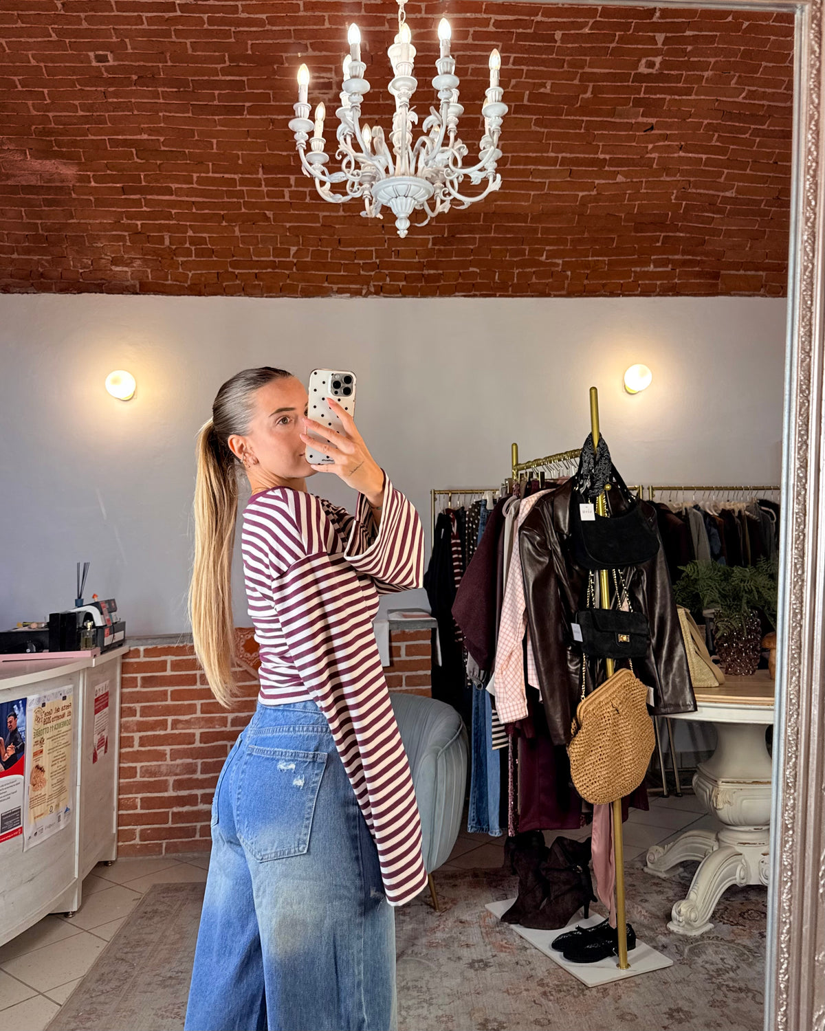 Jeans straight con doppia chiusura