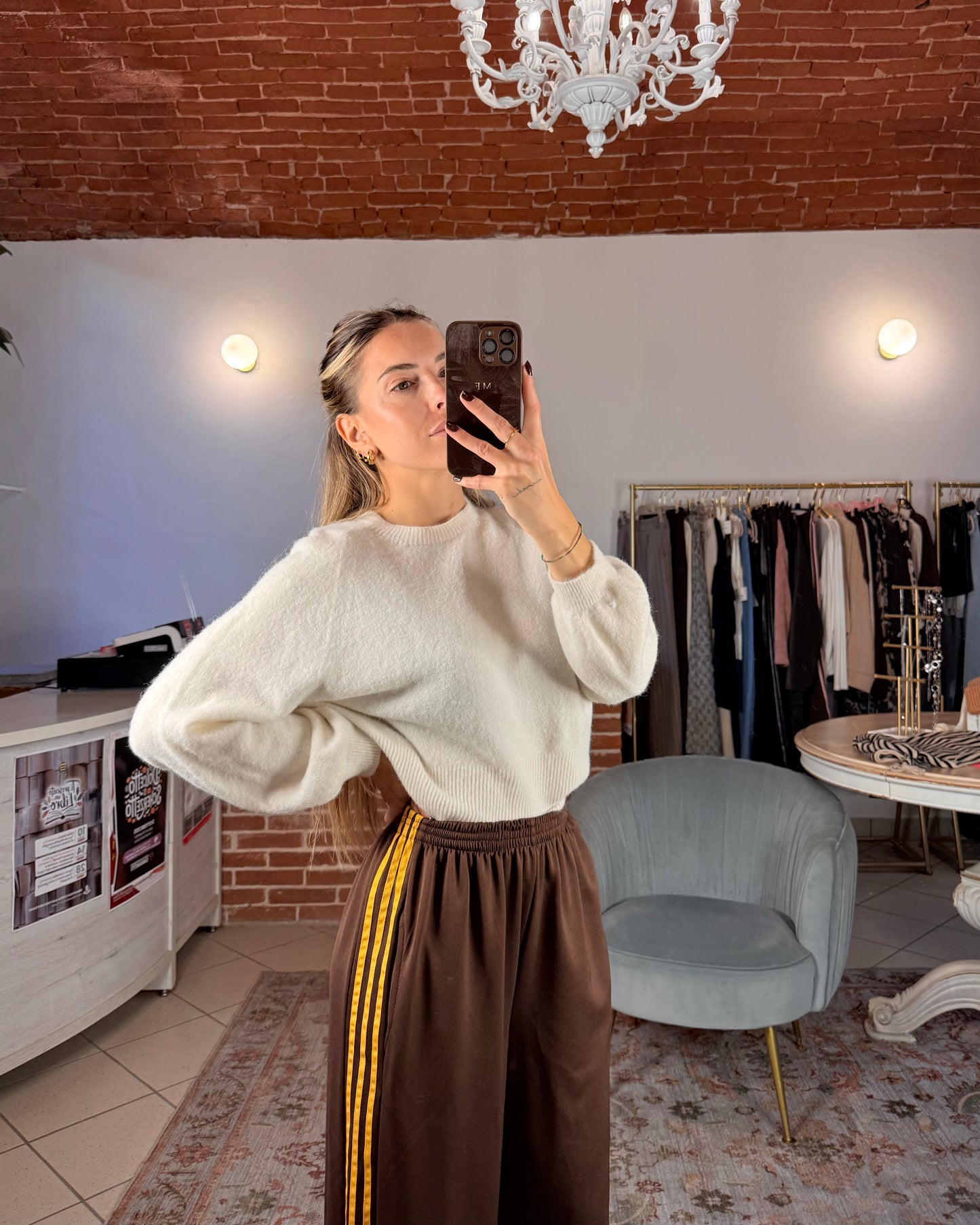 Acetate tracksuit trousers