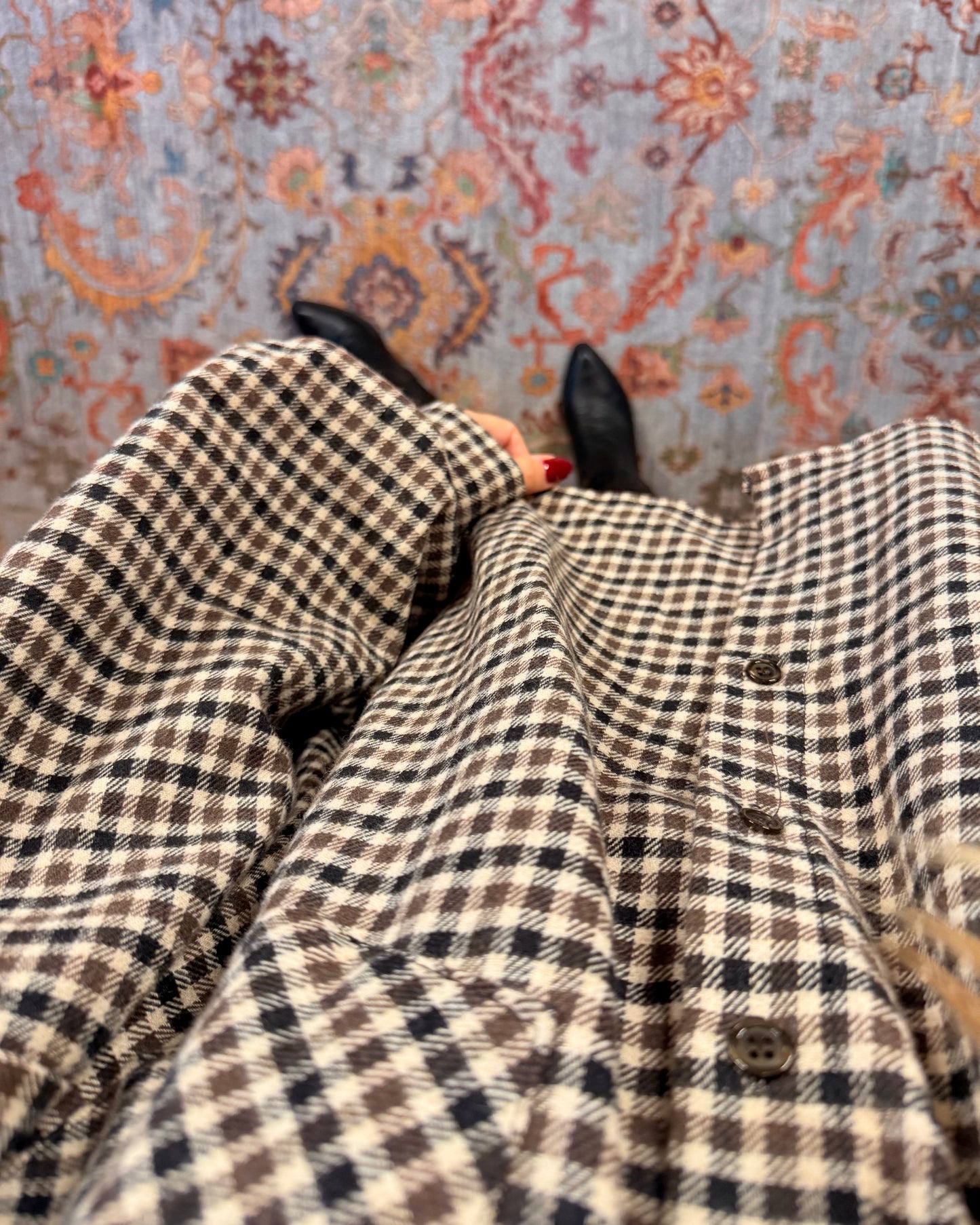 Camicia oversize in cotone flanella