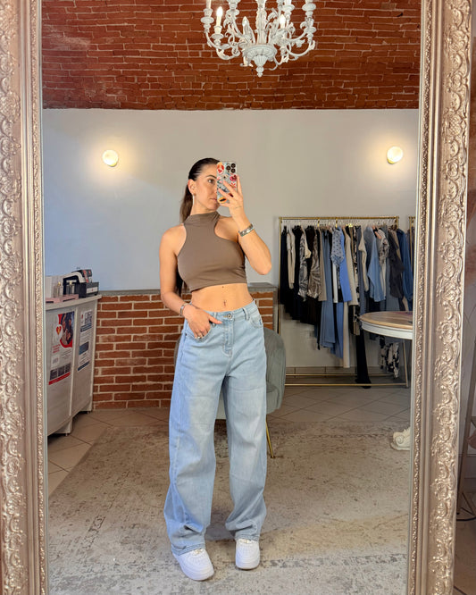 Jeans baggy elasticizzati