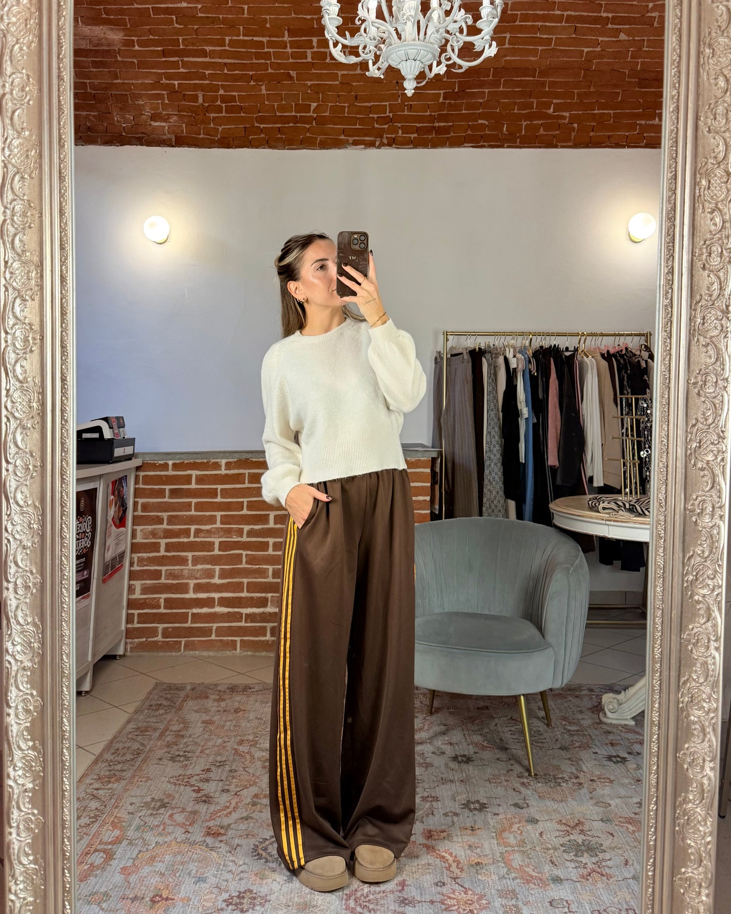 Acetate tracksuit trousers