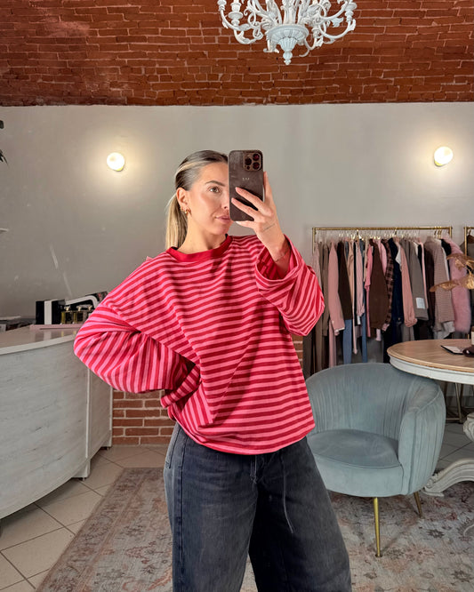 Maglia oversize a righe
