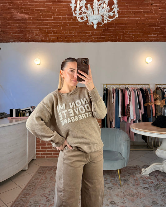 Maglioncino in cotone “Non mi dovete stressare”