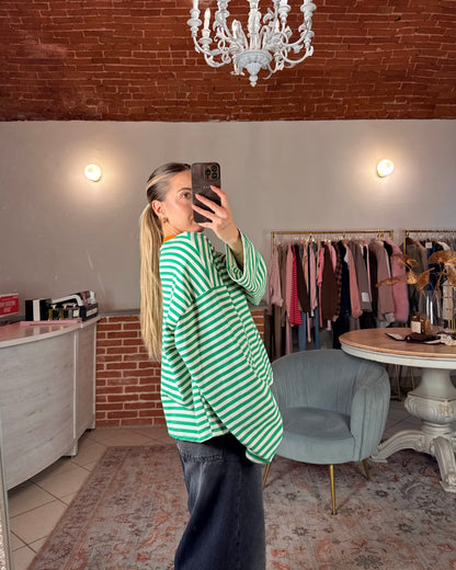 Maglia oversize a righe