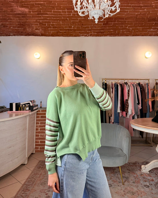 Maglioncino asimmetrico in cotone