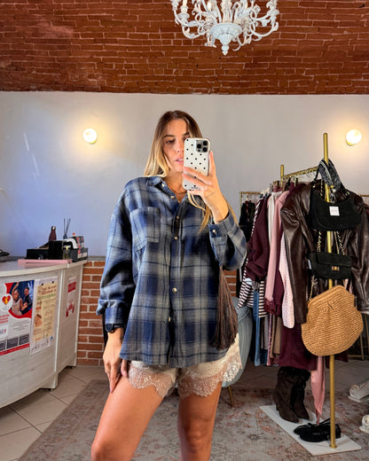 Camicia flanella con frange