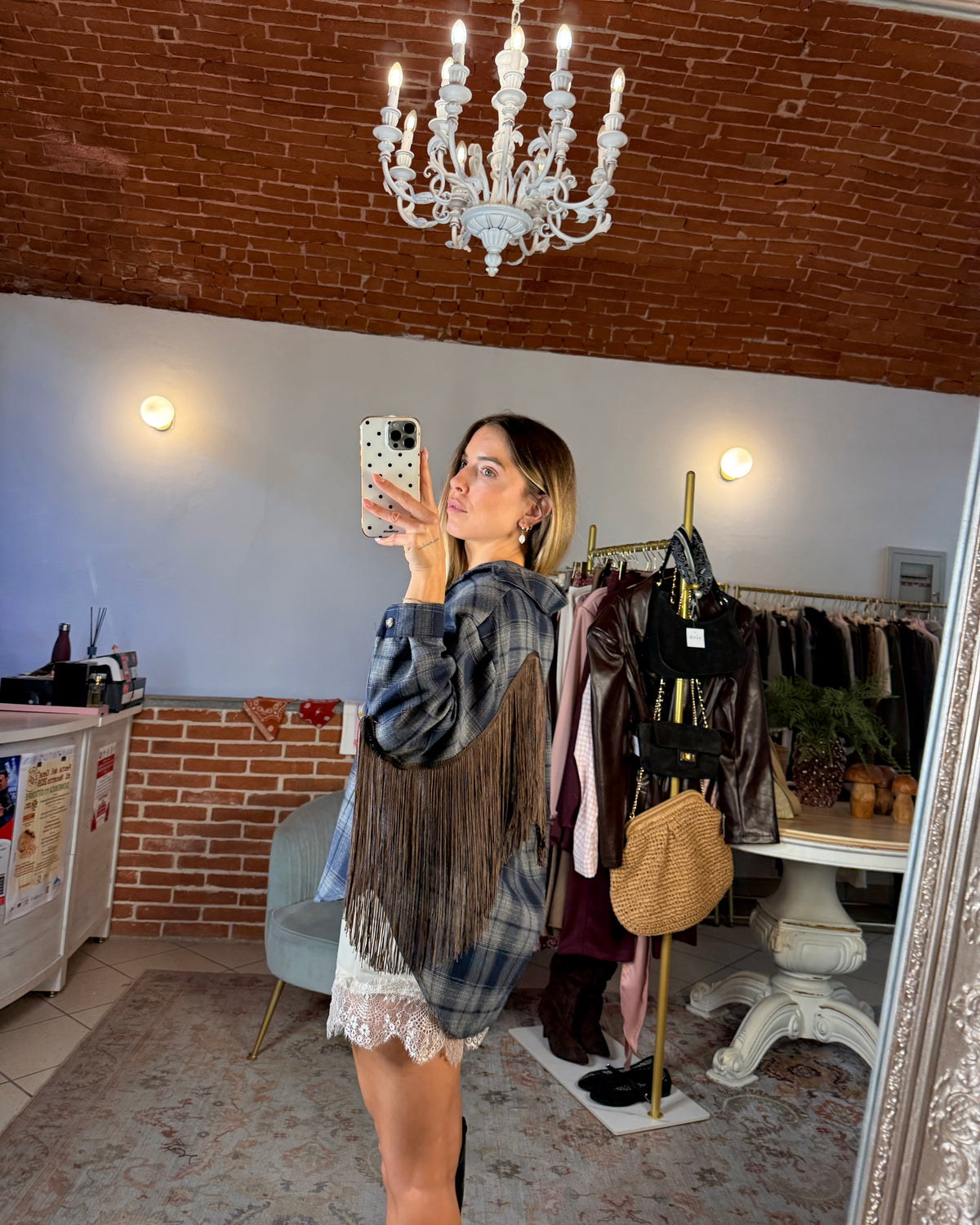 Camicia flanella con frange