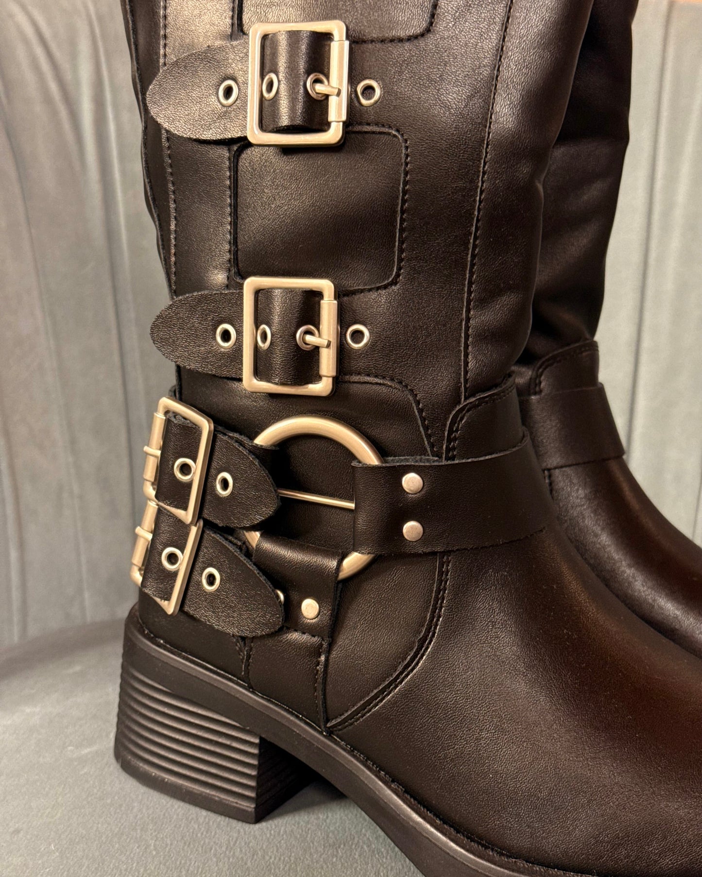 Bottes de motard à boucles