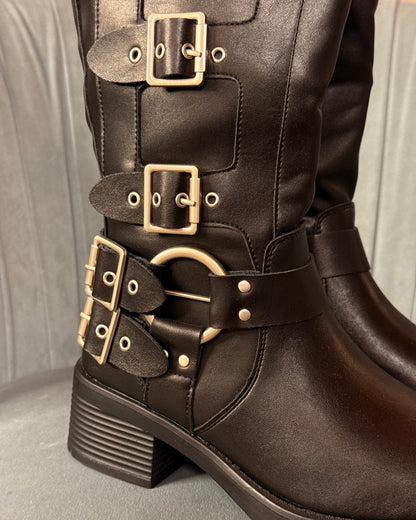 Bottes de motard à boucles