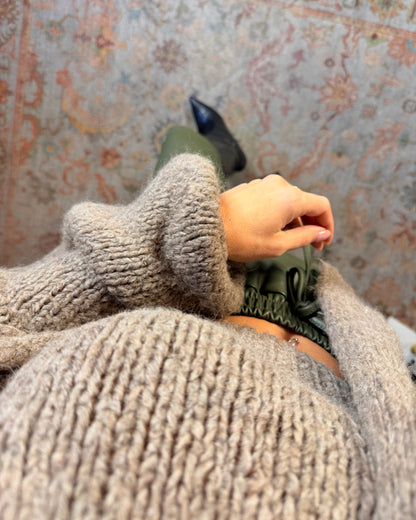 Cardigan con top
