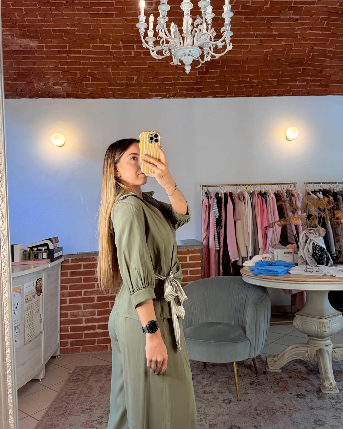 Blusa a portafoglio