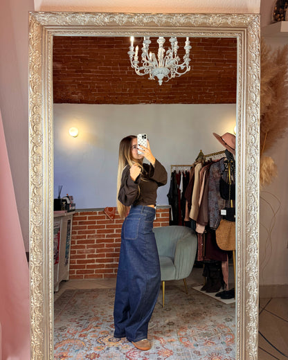 Jeans baggy lavaggio scuro