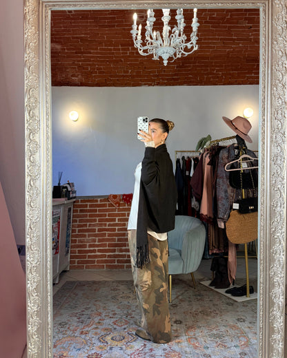 Cardigan con frange