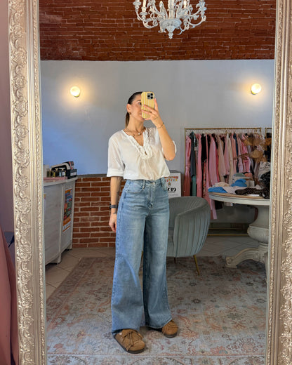 Jeans wide leg elasticizzato