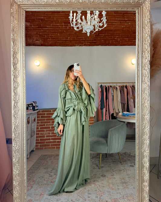 Pantalone over in mussola di cotone