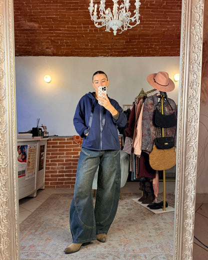 Felpa in cotone con cappuccio