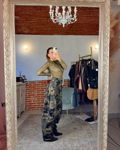 Pantalone balloon camouflage