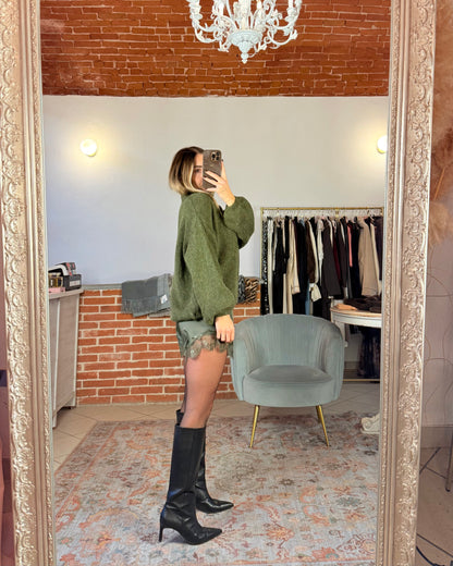 Satin and lace shorts