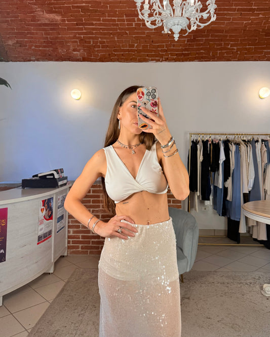 Crop top incrociato