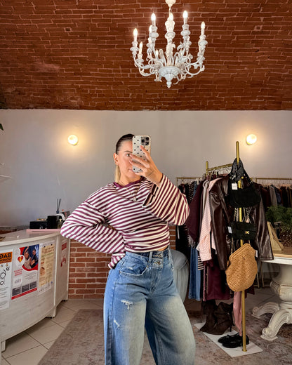 Jeans straight con doppia chiusura