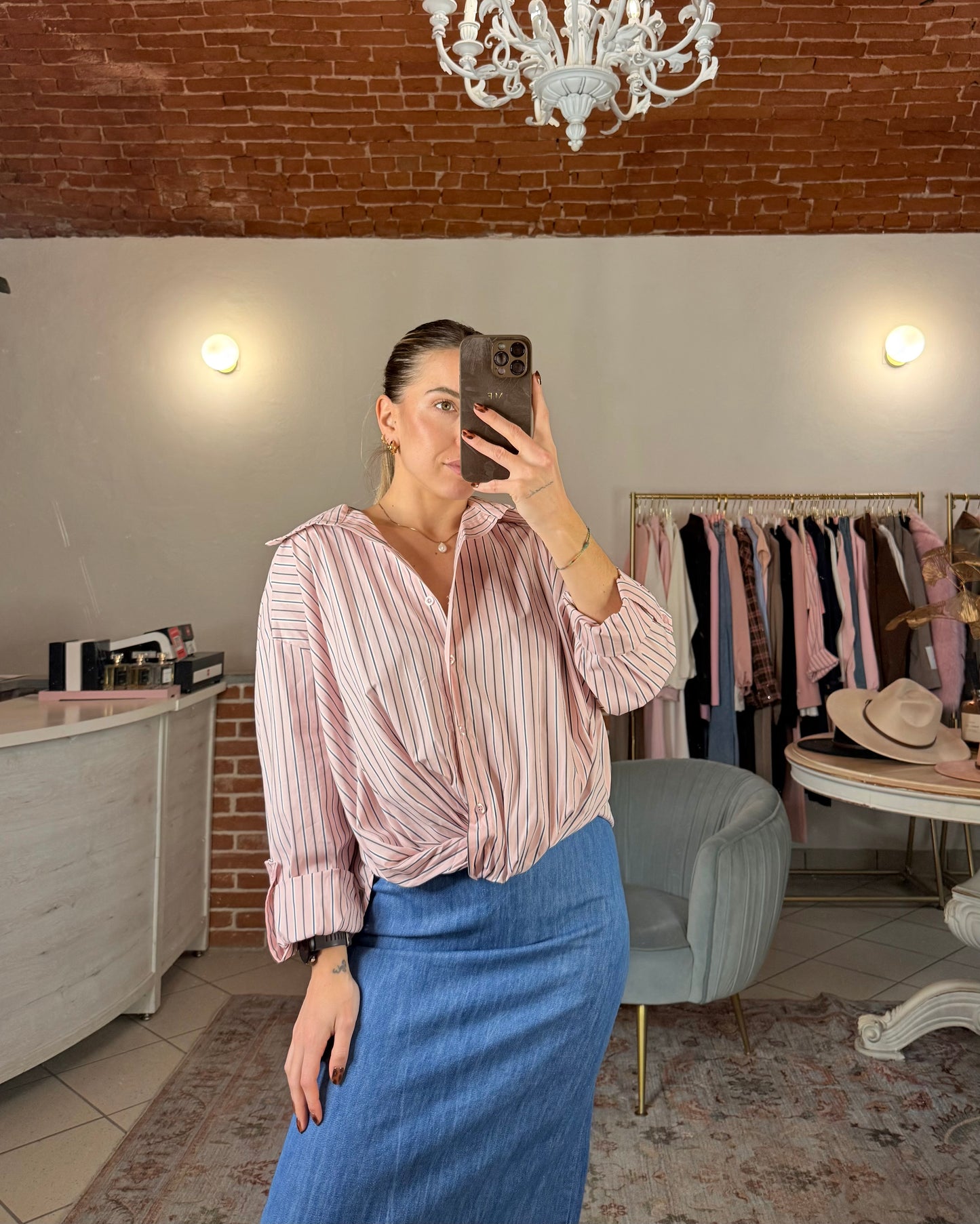 Camicia torchon a righe