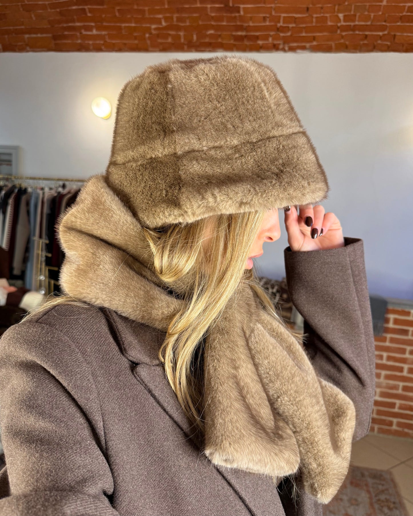 Cappello eco pelliccia