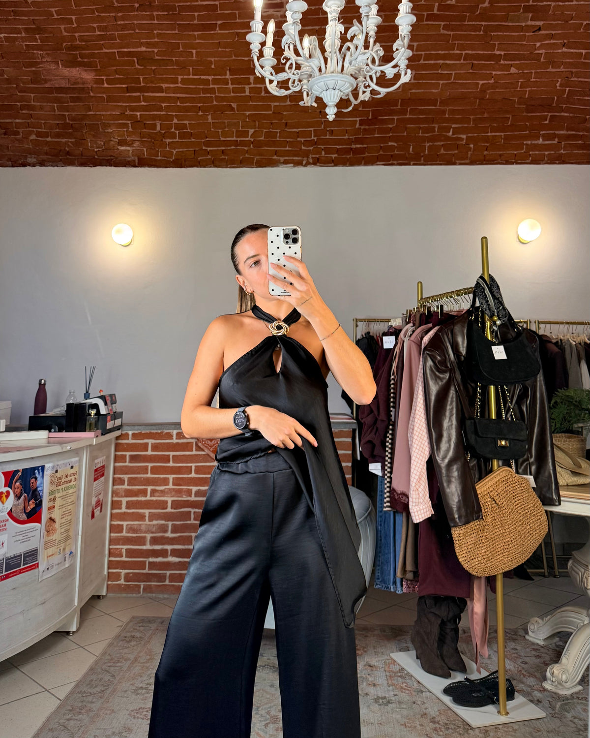 Pantalone in raso