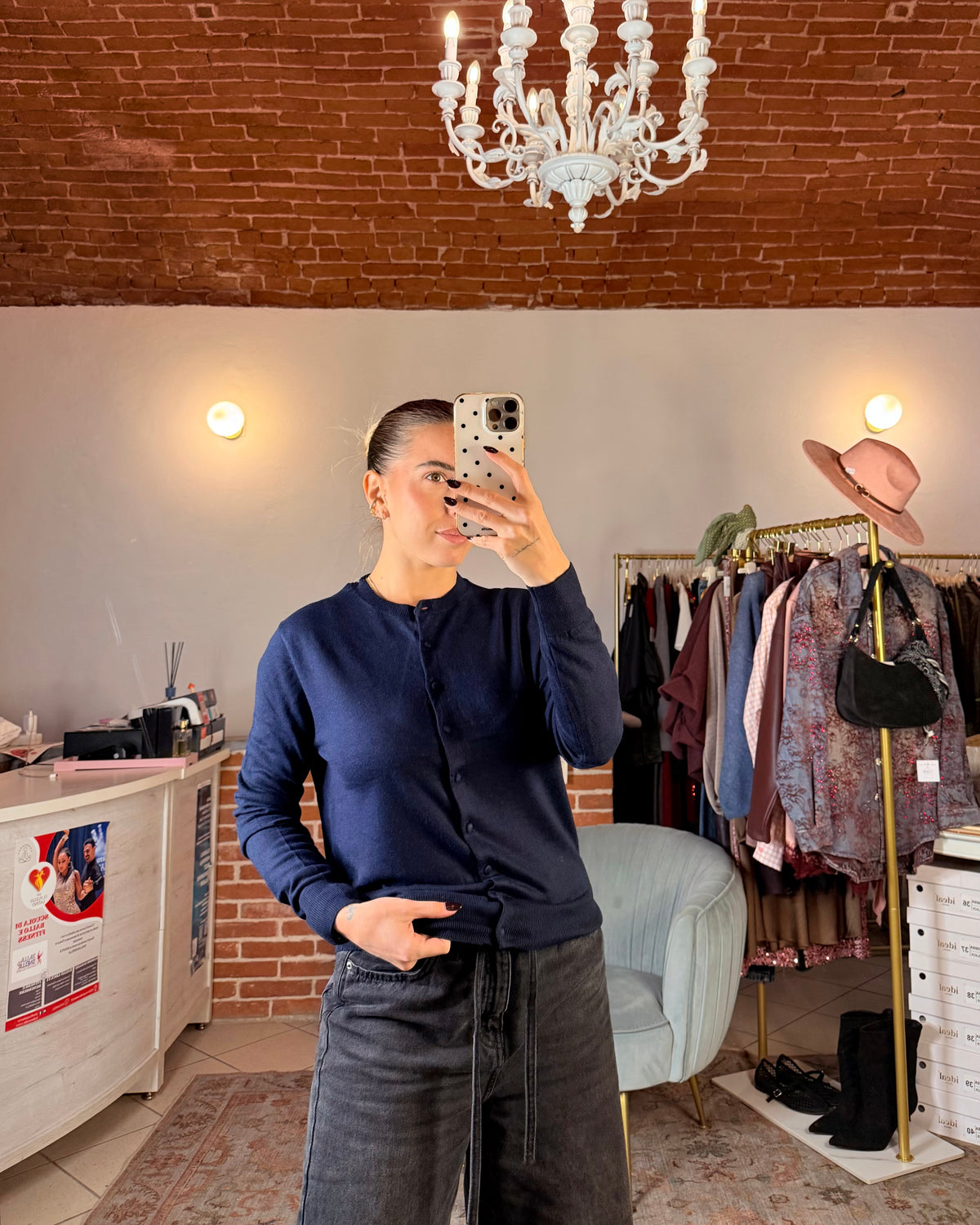 Cardigan con bottoncini