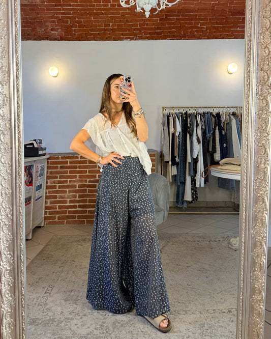 Pantalone ampio fantasia