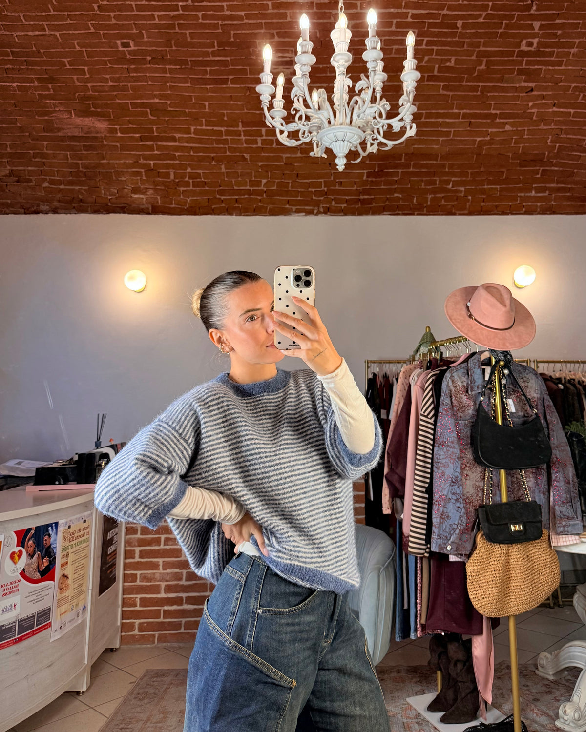 Maglione mezza manica