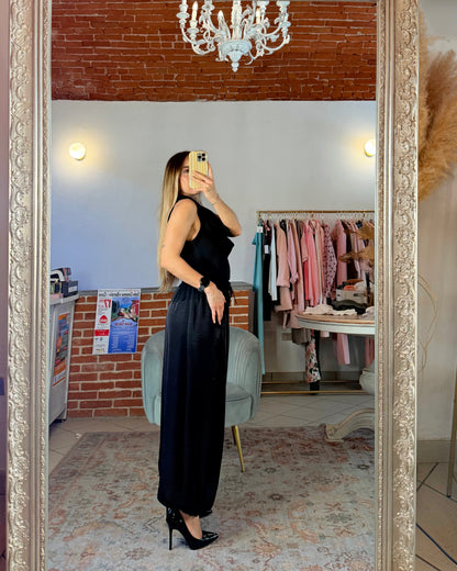 Pantalone balloon in raso