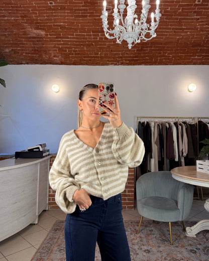 Cardigan a righe