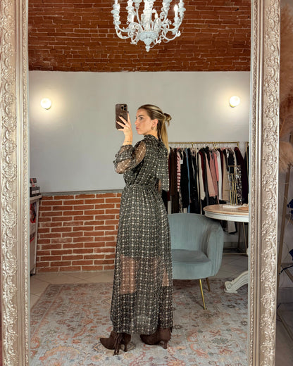 Sheer patterned dress