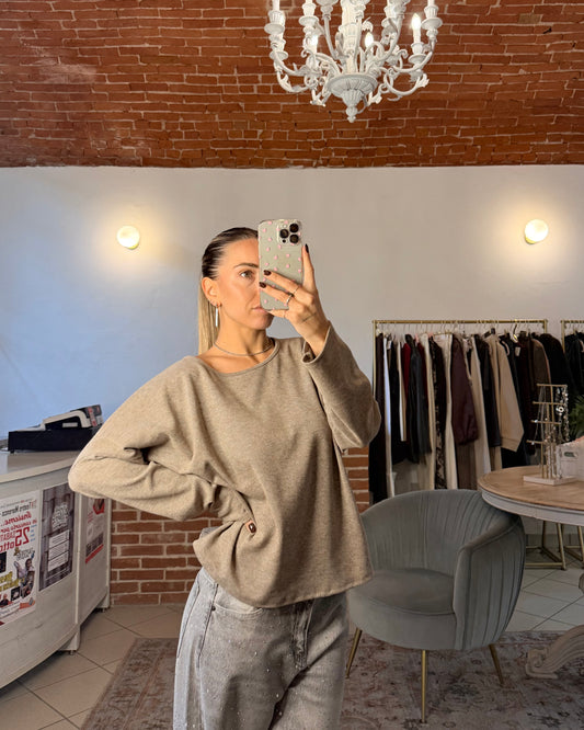 Maglietta oversize maniche lunghe