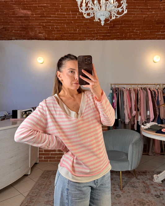 Maglioncino combinato in cotone