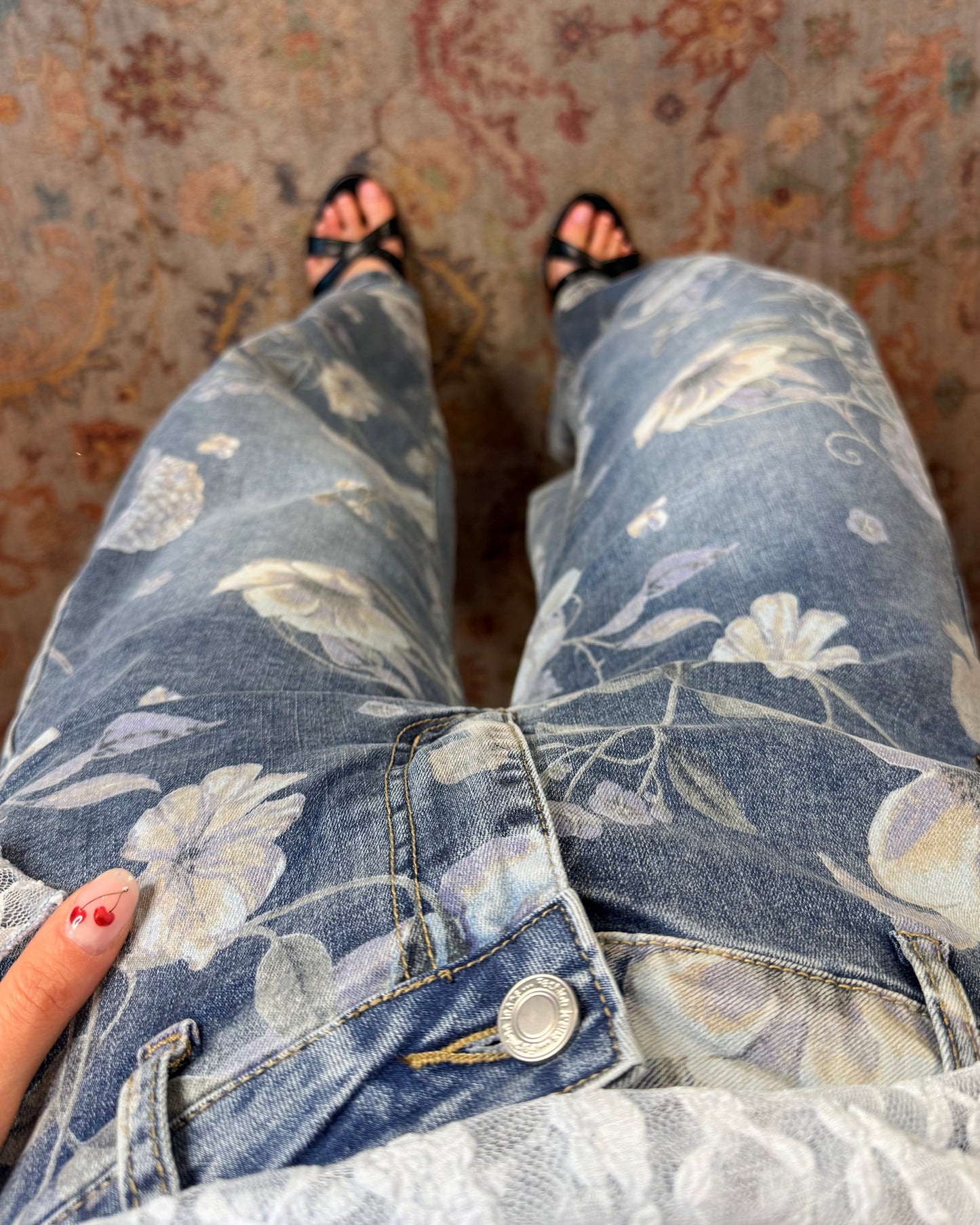 Denim floral