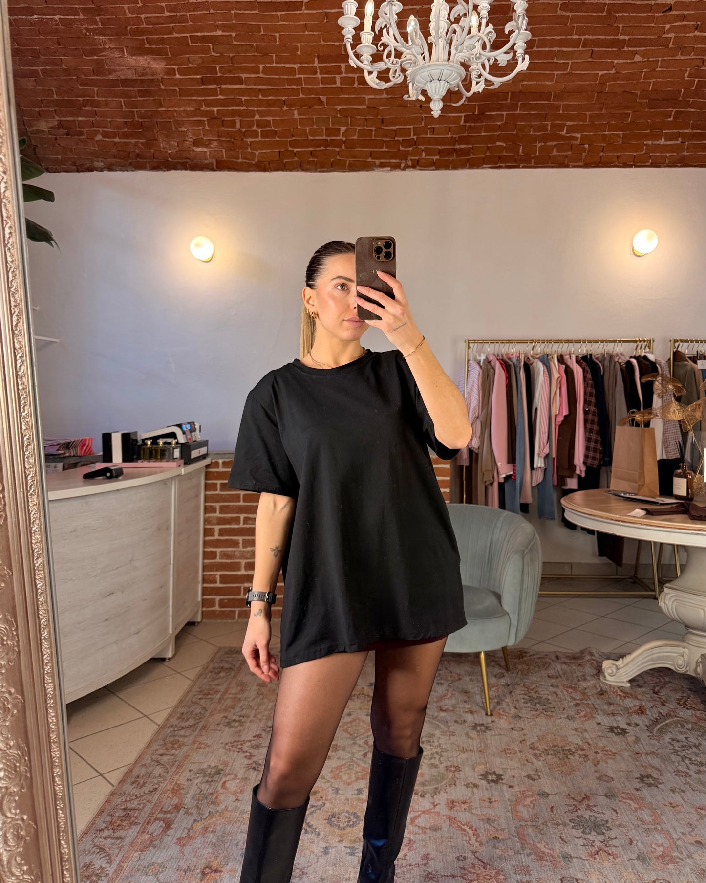 T-shirt oversize spalline imbottite