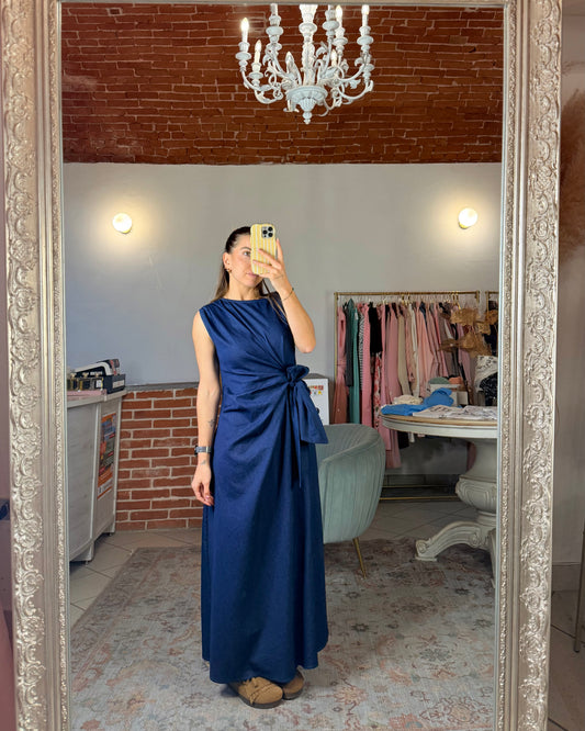 Abito lungo denim