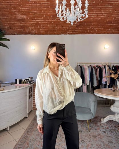 Camicia tencel con torchon