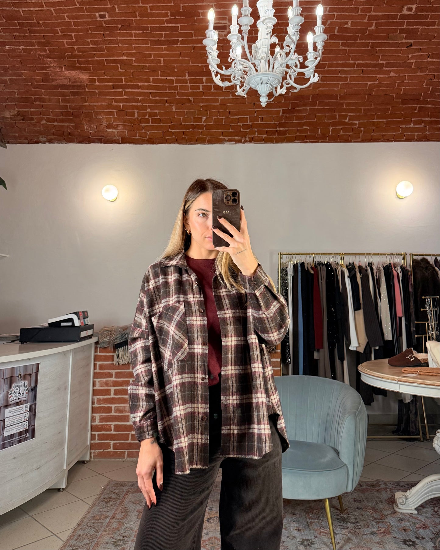 Camicia oversize in flanella