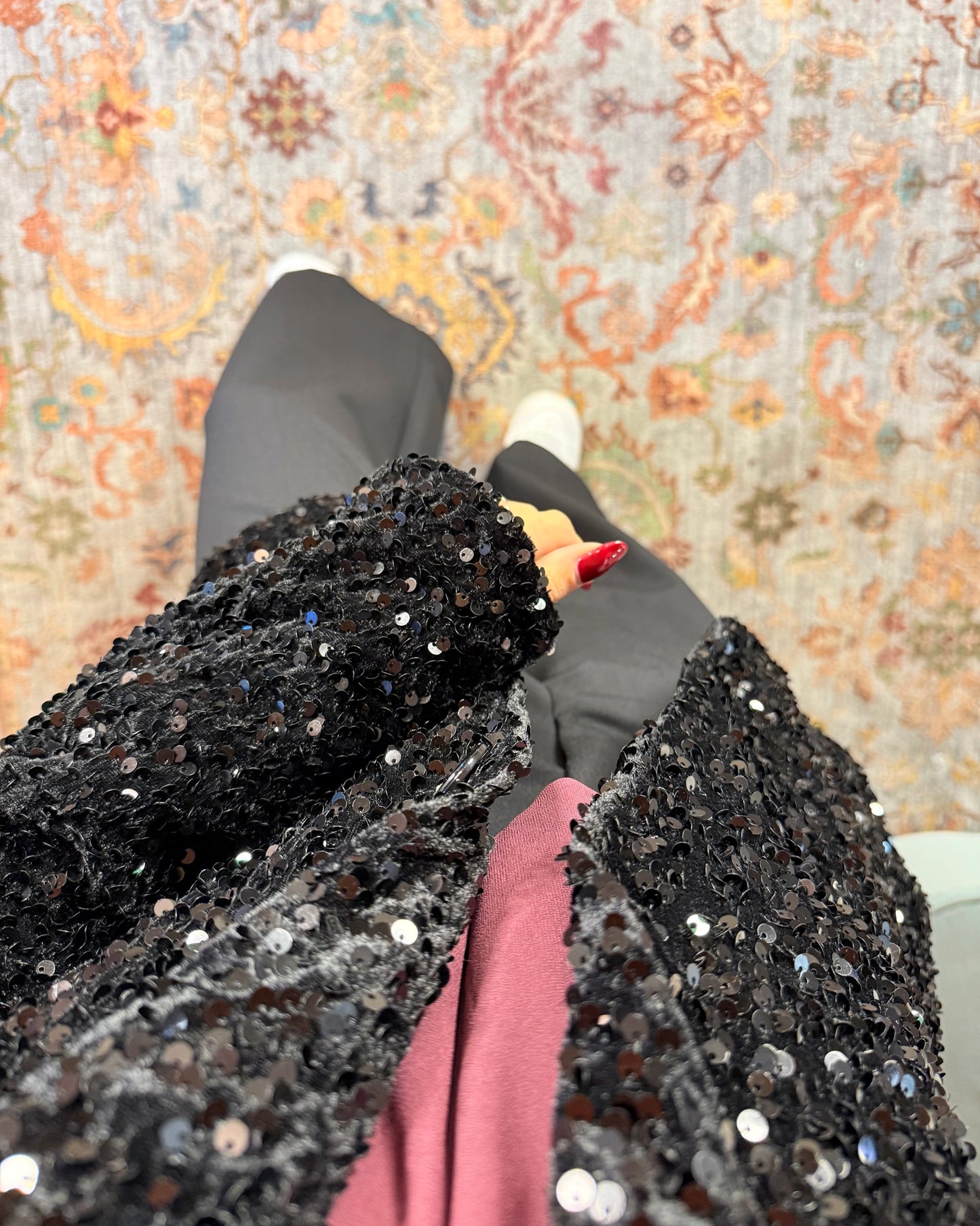 Blazer velluto e paillettes